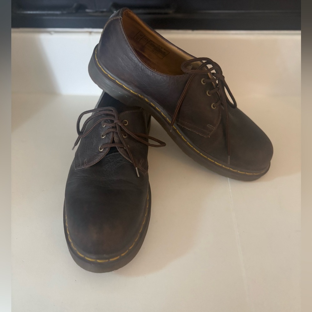 1461  LEATHER brown OXFORD SHOES Dr. Martens  size M 11